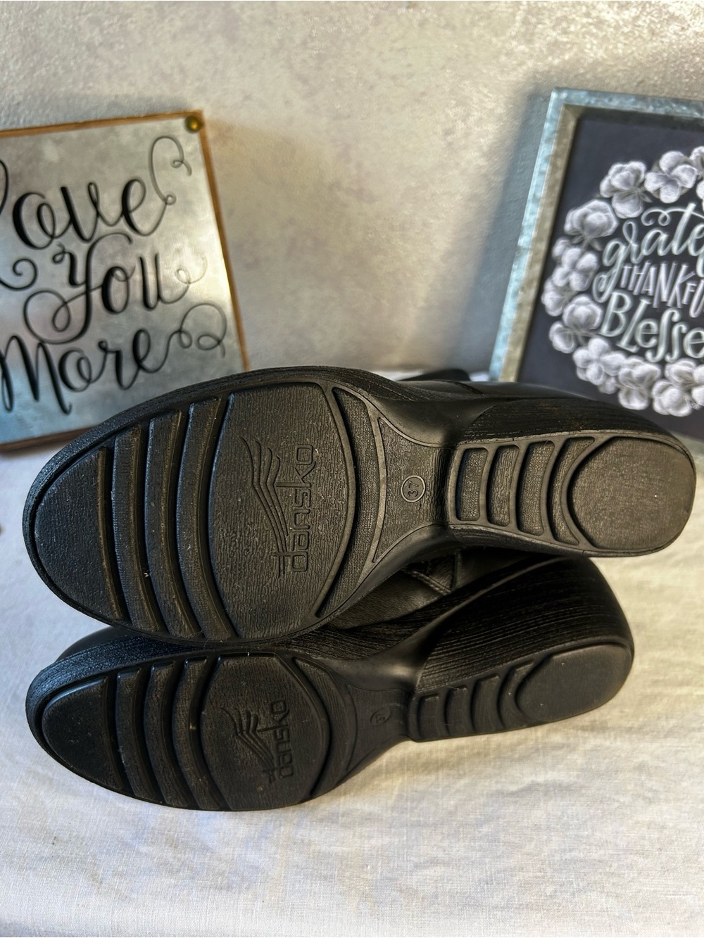 Dansko Black Mid-Calf Ruched Zip Heeled Boots - Picture 6 of 7